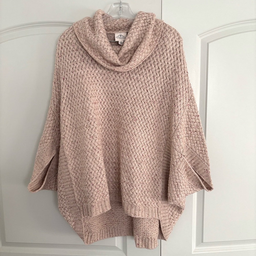 St. John's Bay Textured Cowl Neck Sweater - Light Pink